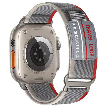 Xdfind Nylon Braided Double Section Watch Band Metal Buckle