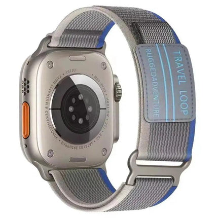 Xdfind Nylon Braided Double Section Watch Band Metal Buckle