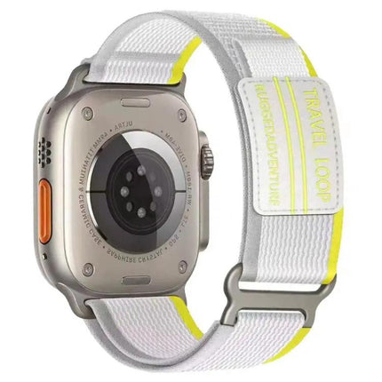 Xdfind Nylon Braided Double Section Watch Band Metal Buckle