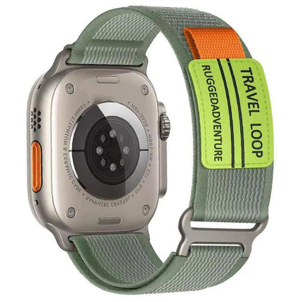 Xdfind Nylon Braided Double Section Watch Band Metal Buckle
