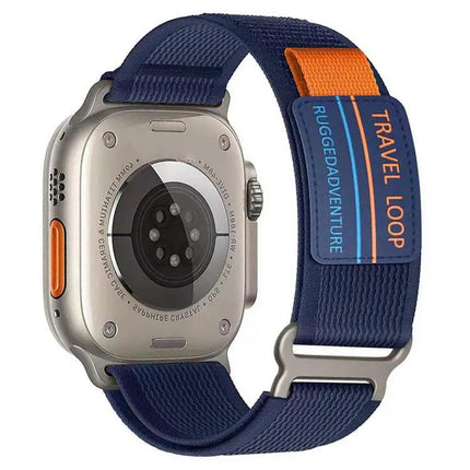 Xdfind Nylon Braided Double Section Watch Band Metal Buckle