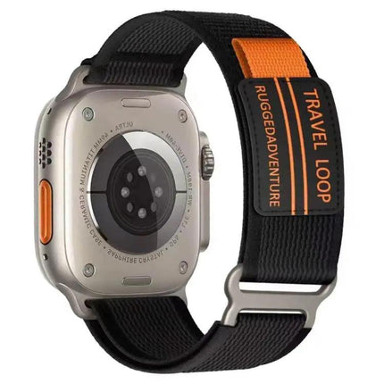 Xdfind Nylon Braided Double Section Watch Band Metal Buckle