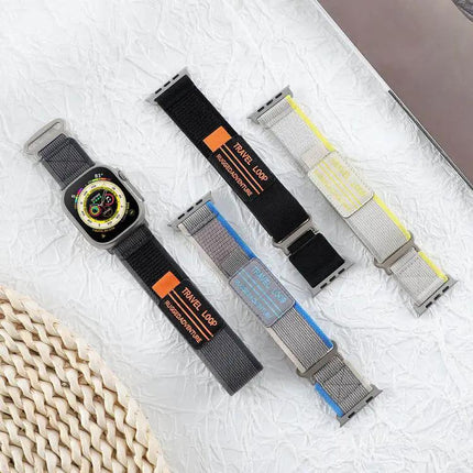 Xdfind Nylon Braided Double Section Watch Band Metal Buckle