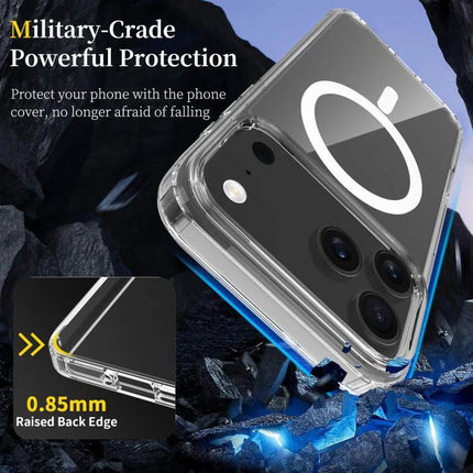 iPhone Case Slim Everyday Protection clear MagSafe-compatible TPU PC slim profile raised edge for scratch and dirt resistance