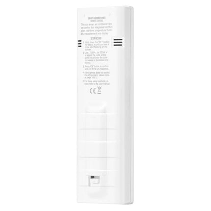 CHUNGHOP Universal Air Conditioner Remote with LCD Backlight back view showing battery compartment and ventilation slots