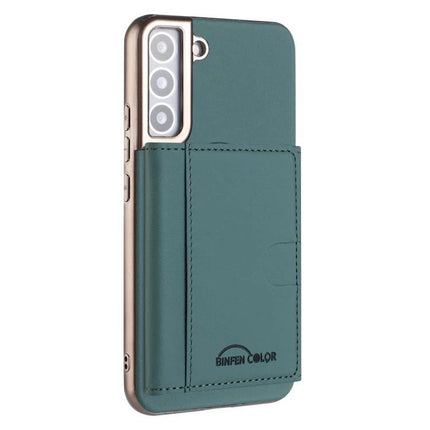 Magnetic Phone Case With Card Storage For Daily Use in teal faux leather with fold-out stand and card slots