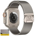 For Apple Watch 46mm / 49mm / 45mm / 44mm Think Mesh / Titanium Color