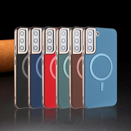 Essential Case for Everyday Samsung Phone Protection slim full-body phone cases in multiple colors showing camera cutouts and MagSafe ring
