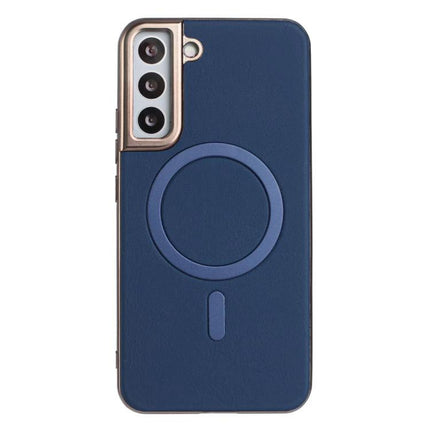 Essential Case for Everyday Samsung Phone Protection slim navy blue full-body case with MagSafe-style ring and camera cutout