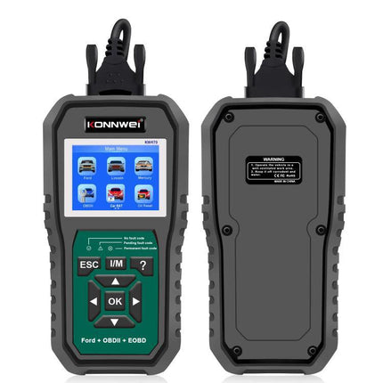 Konnwei Scanner for Everyday Vehicle Troubleshooting at Home - handheld OBD2 diagnostic tool showing front and back views for home car checks