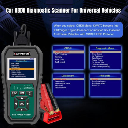 Konnwei Scanner for Everyday Vehicle Troubleshooting at Home handheld OBD2 tool reading check engine codes