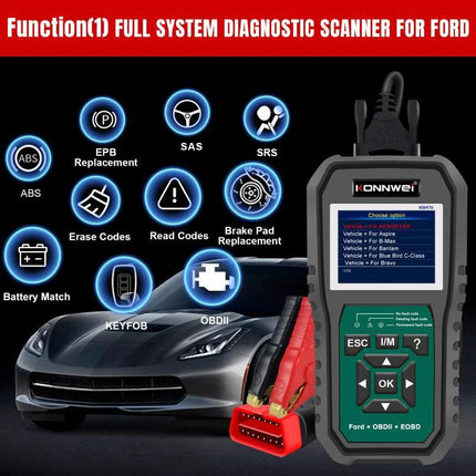 Konnwei Scanner for Everyday Vehicle Troubleshooting at Home - OBD2 diagnostic tool reading check engine and sensor codes