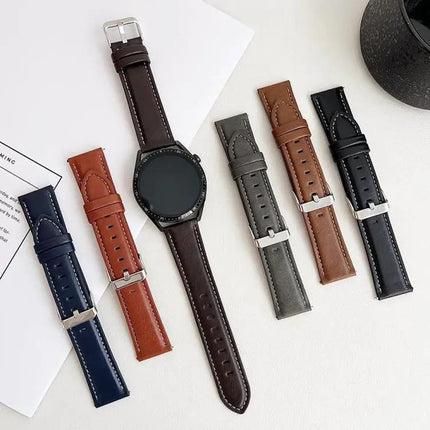 Xdfind Crazy Horse Leather Watch Band 20mm/22mm Pin