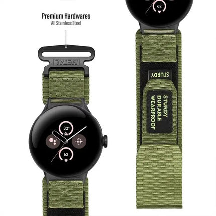 Nylon Quick-Release Hook-and-Loop Watch Band 41/45mm