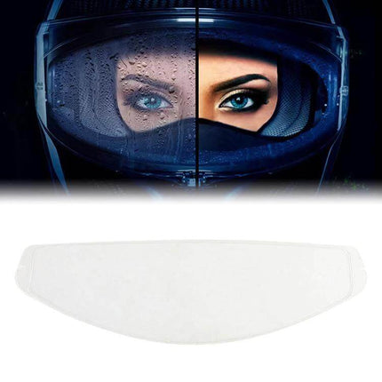 SOMAN Visor Anti-Fog Shield Film For Helmet Visors Clear - clear waterproof anti-fog insert shown on helmet visor reducing fog and rain
