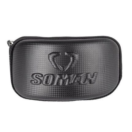 SOMAN Motorcycle Goggles Protective Box Hard Shell EVA Case black zippered hard-shell EVA protective pouch for goggles and small accessories
