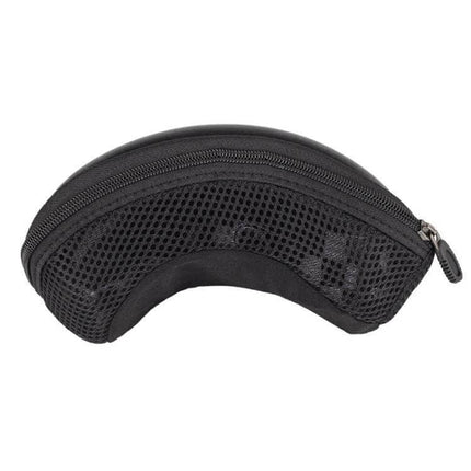 SOMAN Motorcycle Goggles Protective Box Hard Shell EVA Case lightweight black zippered EVA goggle case with mesh pocket for travel and storage