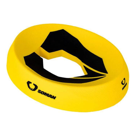 SOMAN Motorcycle Helmet Anti Slip Storage Pad for Safe Airing - yellow donut-style helmet airing pad, stabilizes helmet and promotes interior drying