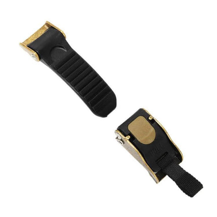 Motorcycle Helmet Quick Release Buckle Universal Clip showing dual-piece black and gold quick-release chin strap hardware