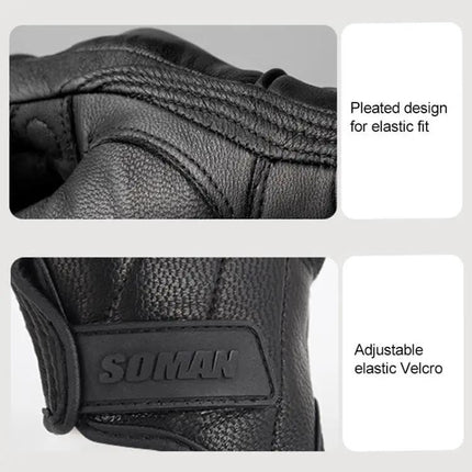 Soman Motorcycle Sheepskin Gloves For Riding Everyday Use | Syndmart