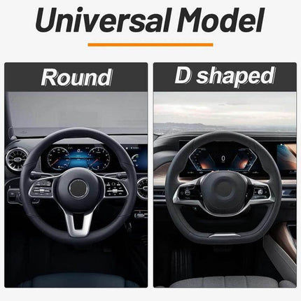 Breathable Mesh Steering Wheel Cover For Daily Driving 38cm — breathable 38cm cover fits round and D-shaped wheels, soft textured grip, protects from sweat and UV