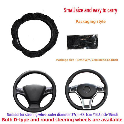 Breathable Mesh Steering Wheel Cover For Daily Driving 38cm - black breathable textured 38cm cover protects against sweat UV improves grip