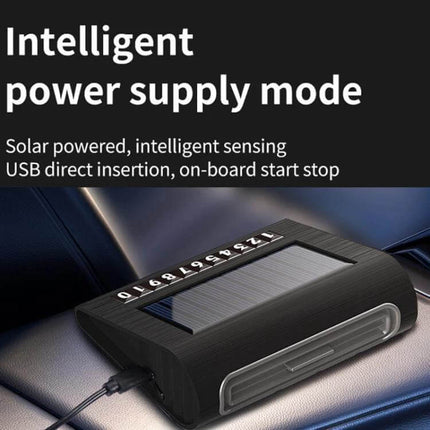 Solar Energy Car Air Purifier With Number Plate For Cars - solar-powered car air purifier with luminous number plate, USB charging and intelligent sensing