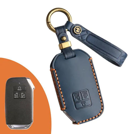 Kia Carnival SX Key Cover Crazy Horse Cowhide For Everyday Use