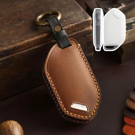 Hallmo Cowhide Kia Key Cover For Car Key Fob Soft Fit