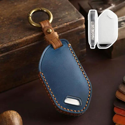 Hallmo Cowhide Kia Key Cover For Car Key Fob Soft Fit