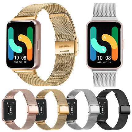 Milanese Metal Buckle Watch Band Adjustable For Galaxy Watch