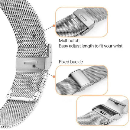 Milanese Metal Buckle Watch Band Adjustable For Galaxy Watch