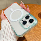 For iPhone 12 Pro Max / Blue Green + Pink