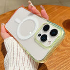 For iPhone 12 Pro Max / Fluorescent Green + Light Pink