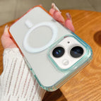 For iPhone 13 mini / Blue Green + Pink