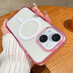 For iPhone 15 Plus / Purple Pink + Light Purple