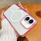 For iPhone 16 Plus / Purple Pink + Light Purple