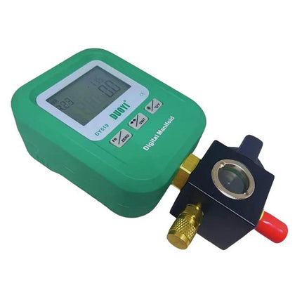 DUOYI Digital Manifold Gauge for Everyday Home AC Checks – compact digital manifold for routine AC pressure checks and leak detection
