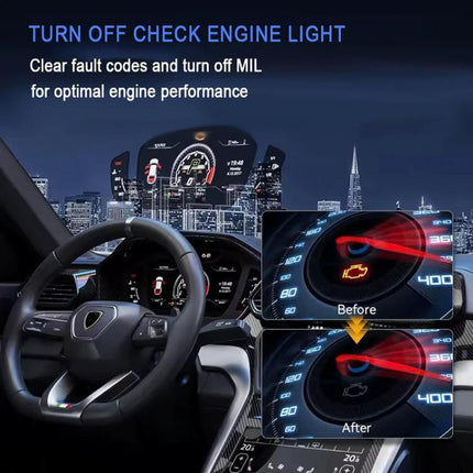 FOXSUR Essential Tool for Everyday Car Fault Checks – OBD2 device clearing check engine light and reading engine codes in car dash