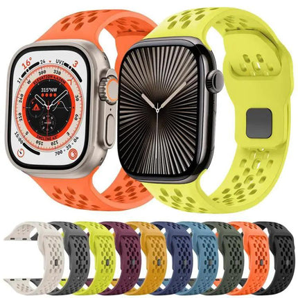 XDfind Silicone Mesh Buckle Band For Apple Watch 38-49mm