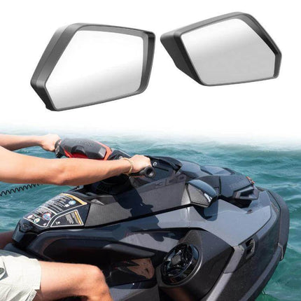 Sea-Doo Spark Rearview Mirror Set Of 2 For Jet Ski - pair of durable PP + glass high-definition rearview mirrors for improved visibility while riding