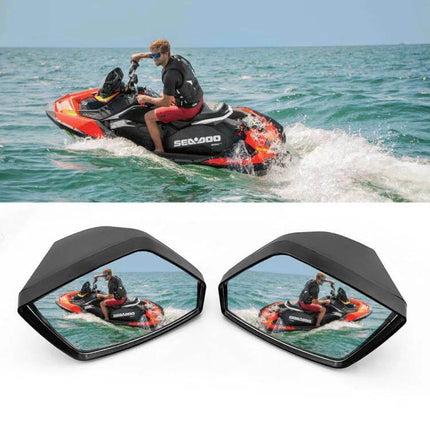 Sea-Doo Spark Rearview Mirror Set Of 2 For Jet Ski - pair of PP + glass high-definition rearview mirrors for jet ski docking and low-speed visibility