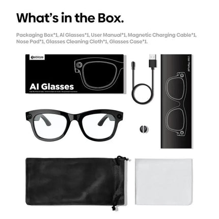Zeblaze AI Shooting Glasses With Open Ear Audio For Hands Free Use