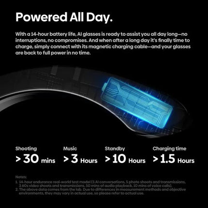 Zeblaze AI Shooting Glasses With Open Ear Audio For Hands Free Use