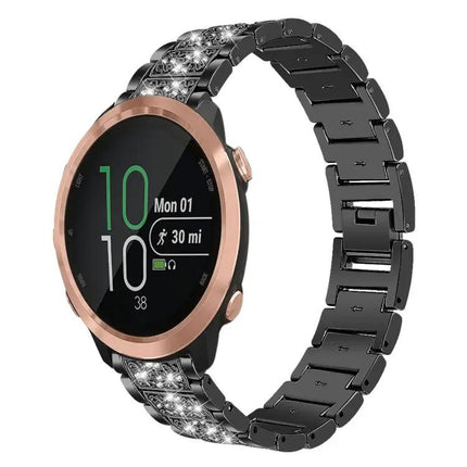 Diamond Steel Watch Band 22mm/20mm Adjustable Comfort Fit