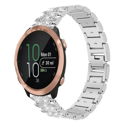 Diamond Steel Watch Band 22mm/20mm Adjustable Comfort Fit