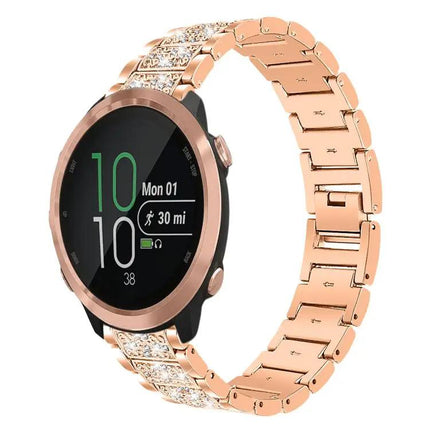 Diamond Steel Watch Band 22mm/20mm Adjustable Comfort Fit