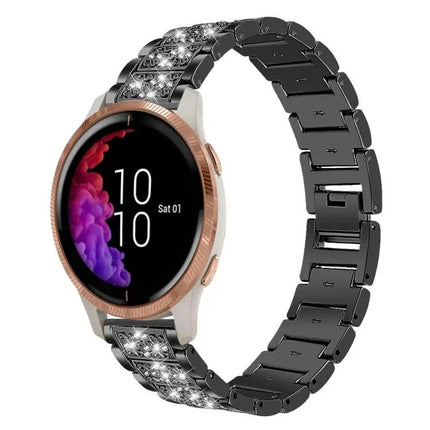 Diamond Steel Watch Band 22mm/20mm Adjustable Comfort Fit
