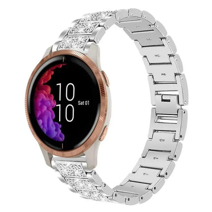 Diamond Steel Watch Band 22mm/20mm Adjustable Comfort Fit