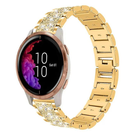 Diamond Steel Watch Band 22mm/20mm Adjustable Comfort Fit
